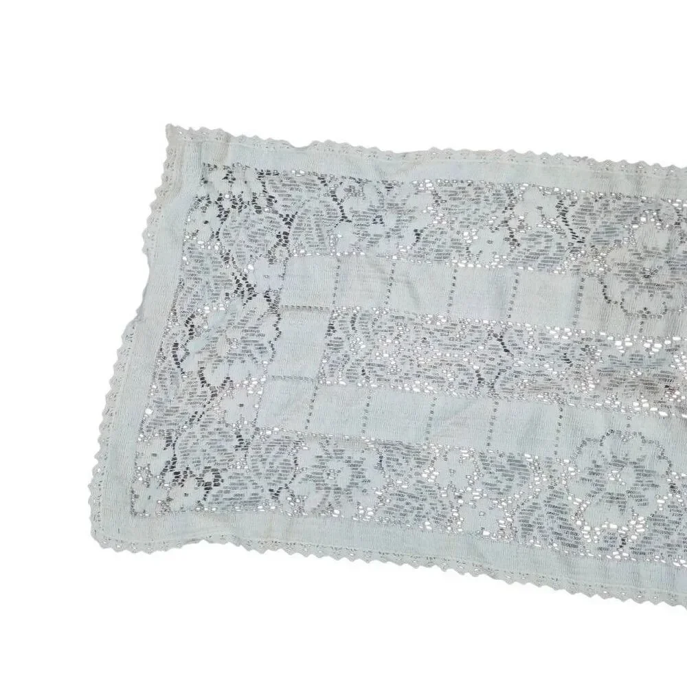 Table Runner, Vintage White 12
